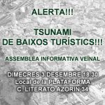ALERTA TSUNAMI DE BAIXOS TURÍSTICS ALERTA TSUNAMI DE BAIXOS TURÍSTICS