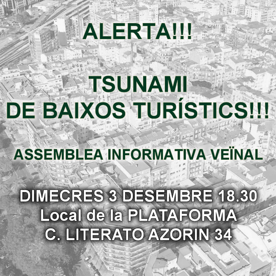 TSUNAMI DE BAIXOS TURÍSTICS